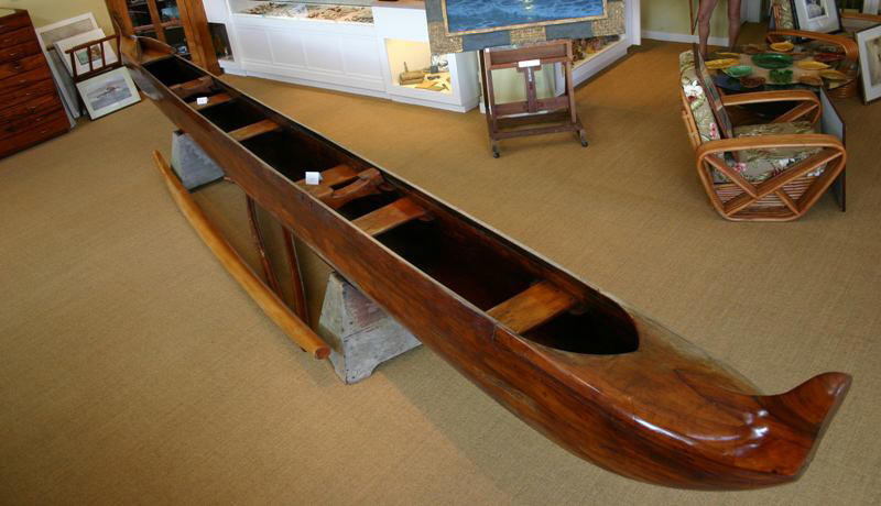 Hawaiian outrigger canoe, wa?a kaukahi